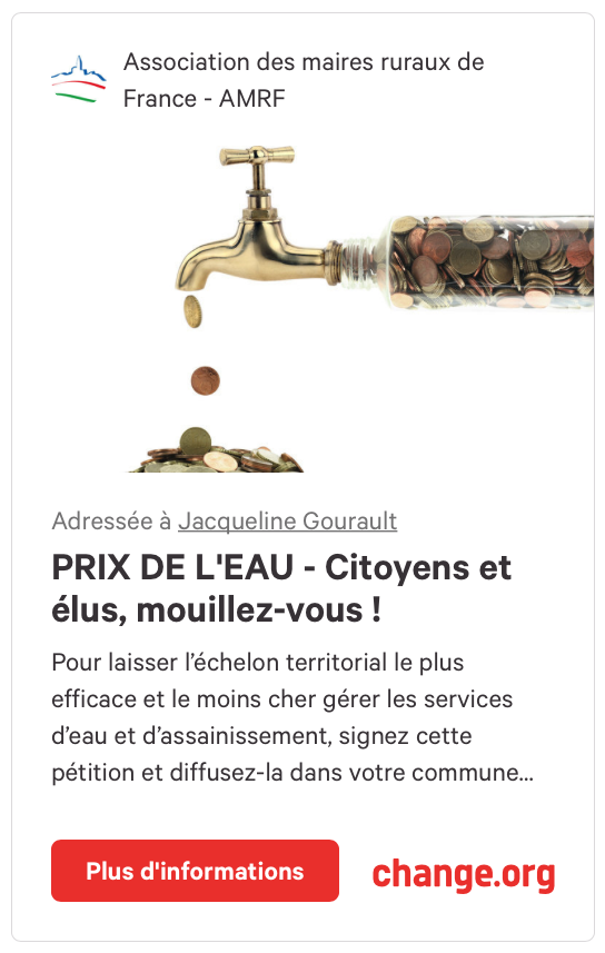 Petition eau assainissement